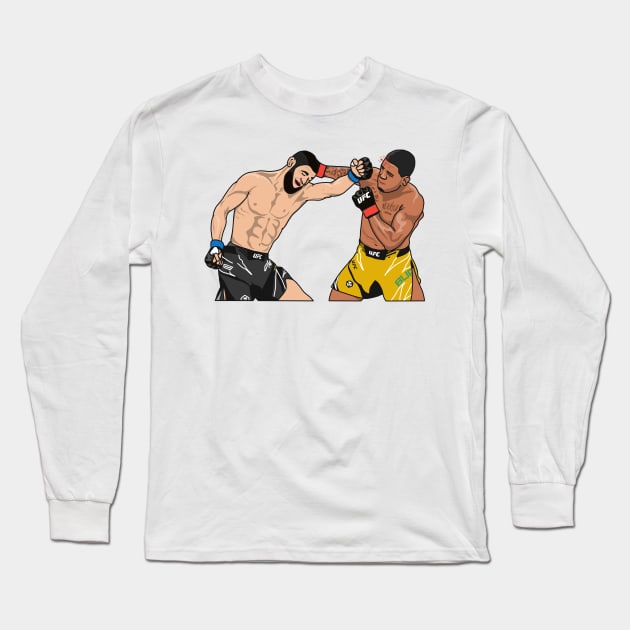 khamzat vs burns Long Sleeve T-Shirt by rsclvisual